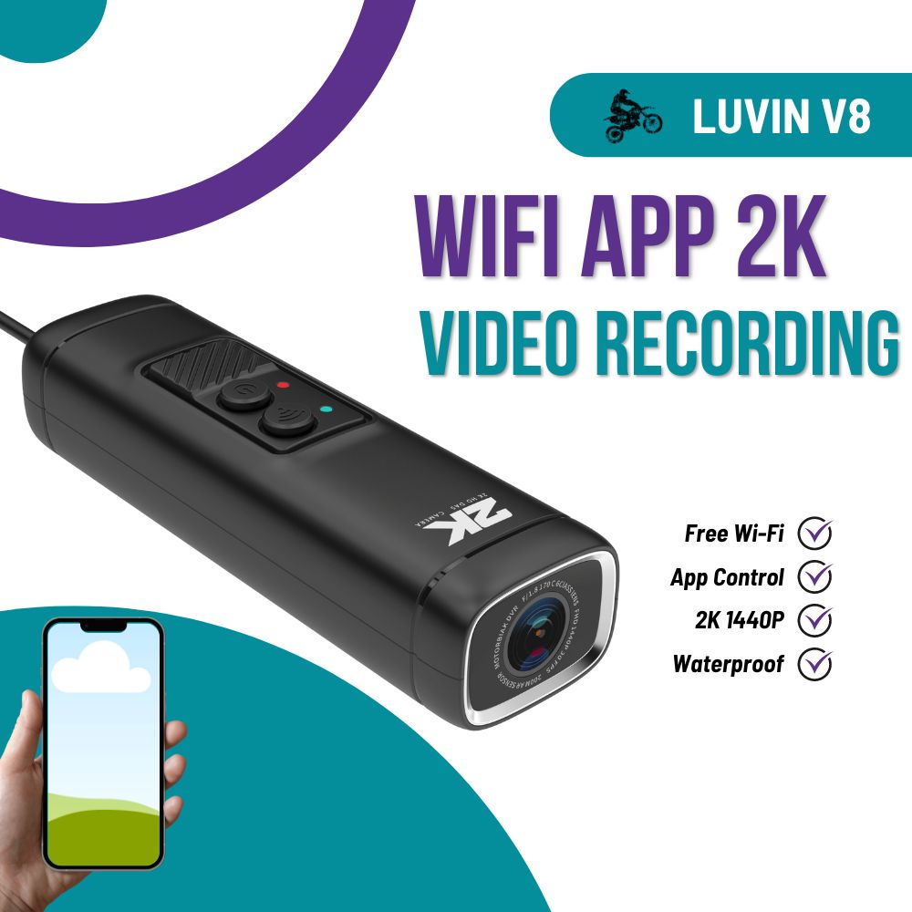 Cycling Gear Helmet - Freedconn moto Camera Dvr 1440P registrazione