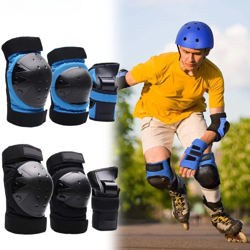 Youth Cycling Gear - Set Protezioni Ginocchia Gomiti Polsi per
