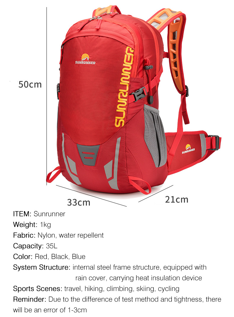 Zaino da Escursionismo 35L, Gr - Cycling Gear Travel Bag recensione e prezzo